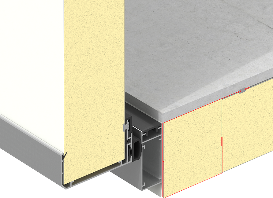 Вид примыкания двери к порогу камеры.